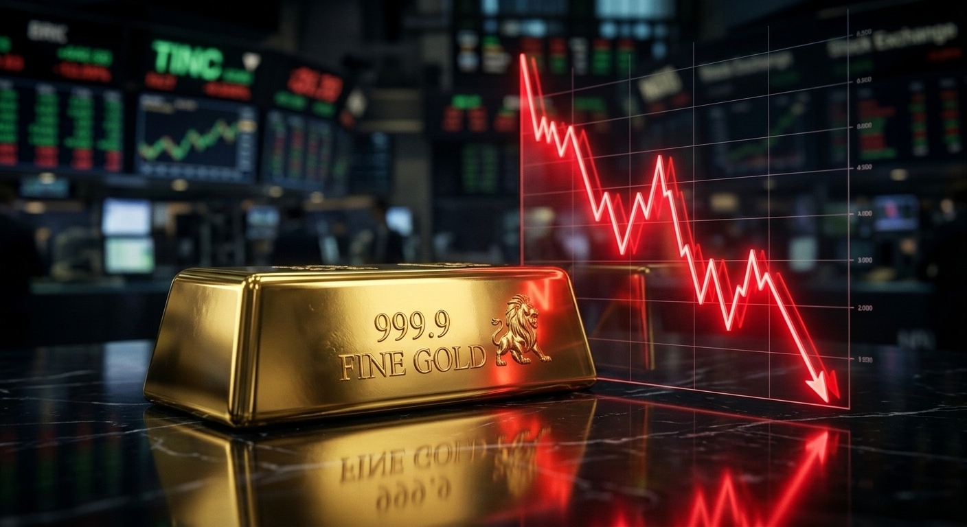 ثبت بزرگترین کاهش هفتگی  قیمت طلا در شش هفته اخیر